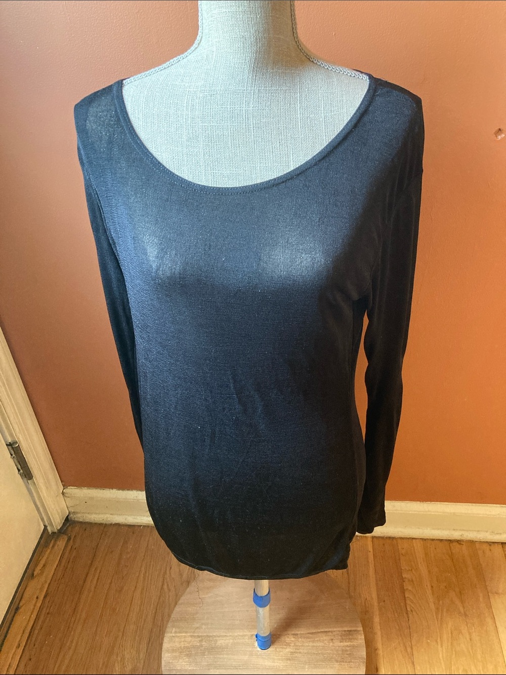 Joule Classic Black Scoop Neck Long-Sleeve Top
